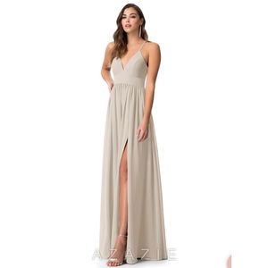 | azazie aaida bridesmaid dress - taupe |